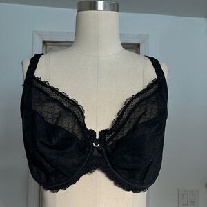 Chantelle unlined full coverage lace black bra